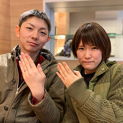かっこいい指輪をありがとうございます 旭川 結婚指輪 婚約指輪 プロポーズ Kiori Diamond